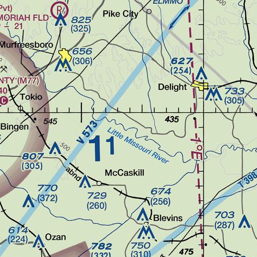 FAA VFR chart of Vaughn Creek, AR
