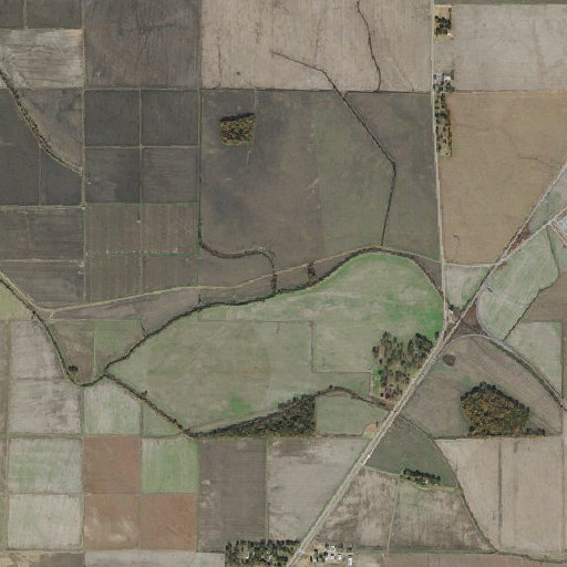 Aerial imagery of Waller Bayou, AR