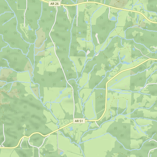 OpenStreetMap map of Walnut Branch, AR