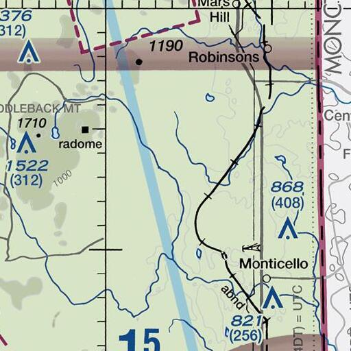 FAA VFR chart of Advent Brook, ME