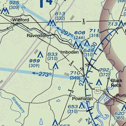 FAA VFR chart of Wayland Spring, AR