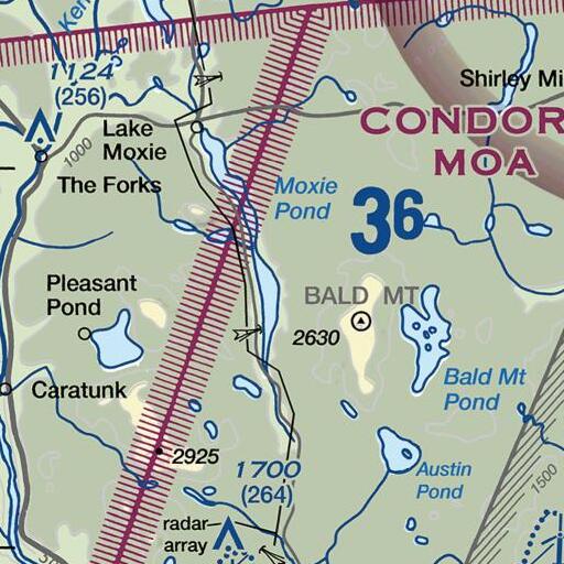 FAA VFR chart of Bear Brook, ME