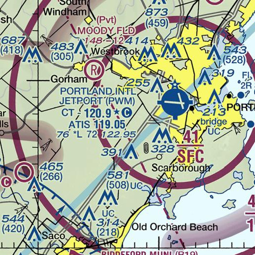 FAA VFR chart of Beech Ridge Brook, ME