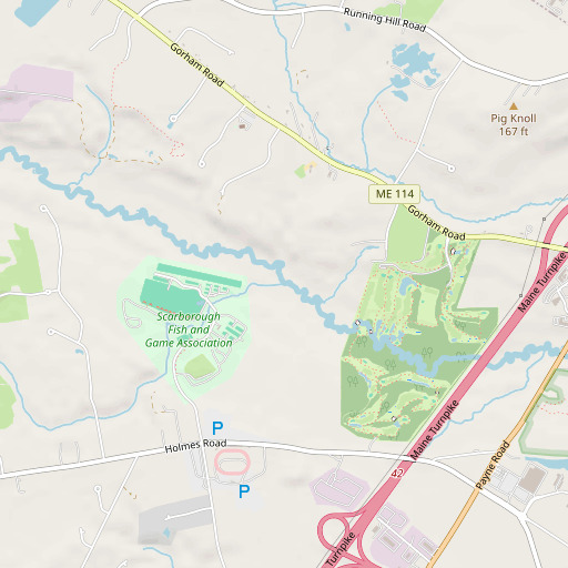 OpenStreetMap map of Beech Ridge Brook, ME