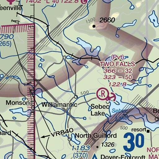 FAA VFR chart of Beetham Swale, ME