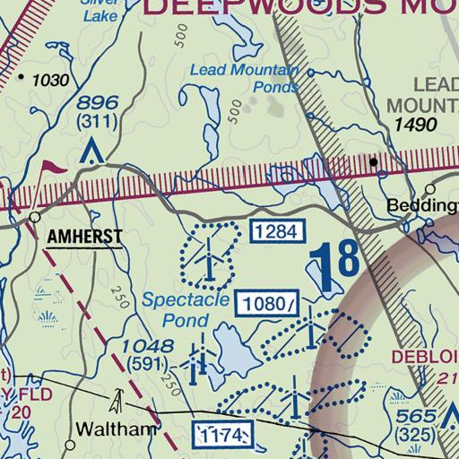 FAA VFR chart of Birch Hill, ME