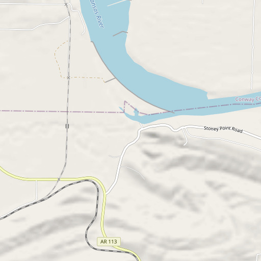 OpenStreetMap map of White Branch, AR