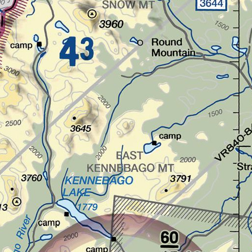 FAA VFR chart of Black Mountain, ME