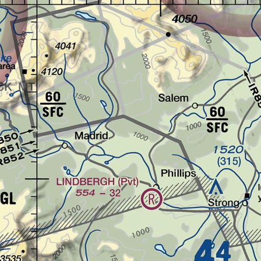 FAA VFR chart of Blethen School, ME