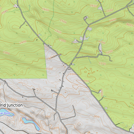 OpenTopoMap map of Blethen School, ME