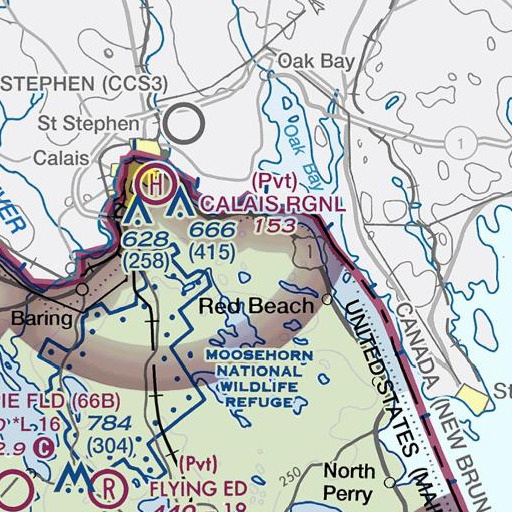 FAA VFR chart of Carson Heath, ME