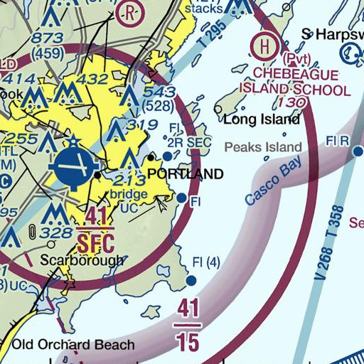 FAA VFR chart of Catfish Rock, ME