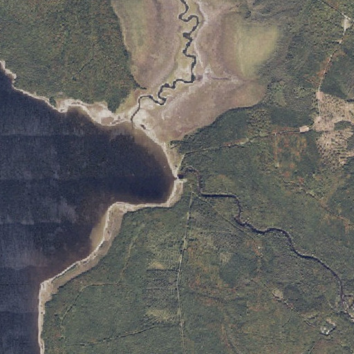 Aerial imagery of Caucomgomoc Dam, ME