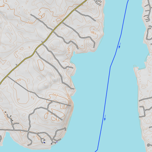 OpenTopoMap map of Closson Point, ME