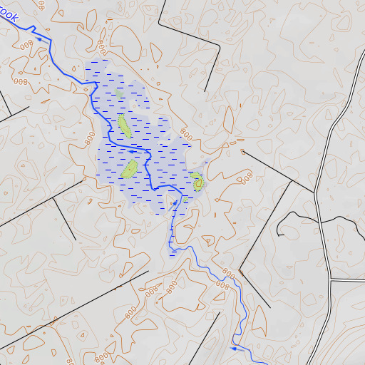 OpenTopoMap map of Collis Brook, ME