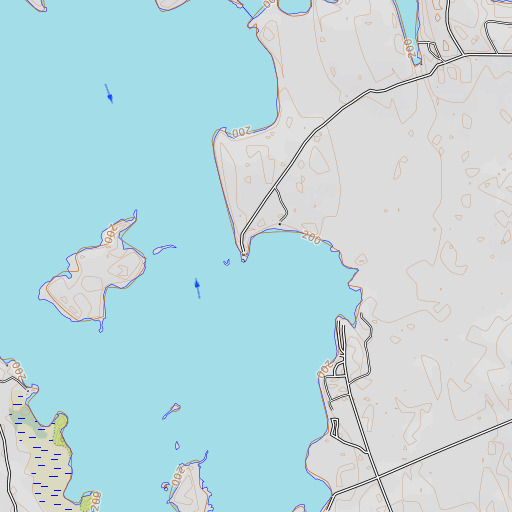 OpenTopoMap map of Corliss Point, ME