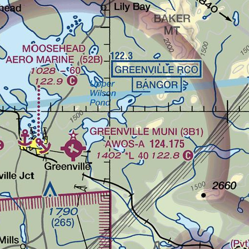 FAA VFR chart of Cranberry Brook, ME