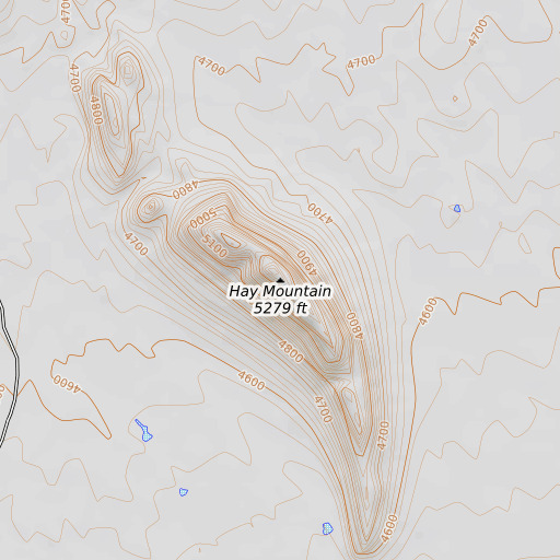 OpenTopoMap map of Hay Mountain, AZ