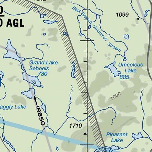 FAA VFR chart of Cut Brook, ME