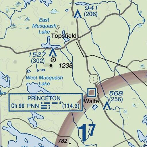 FAA VFR chart of Deadwater Brook, ME