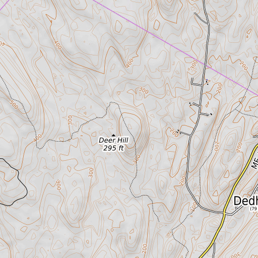 OpenTopoMap map of Deer Hill, ME