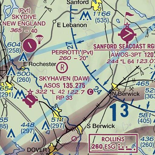 FAA VFR chart of Diamond Hill, ME