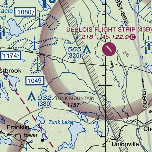 FAA VFR chart of Dog Brook, ME