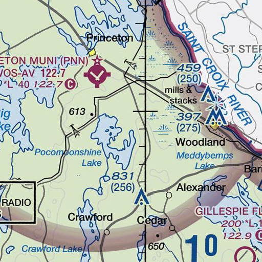 FAA VFR chart of Dog Brook, ME