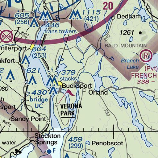 FAA VFR chart of Duck Cove, ME