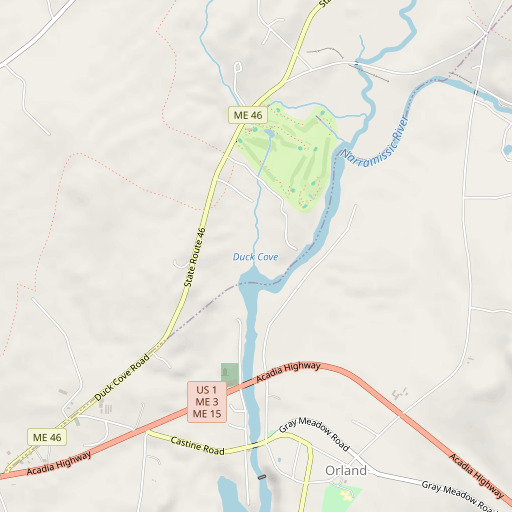 OpenStreetMap map of Duck Cove, ME