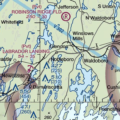 FAA VFR chart of Duckpuddle Pond, ME