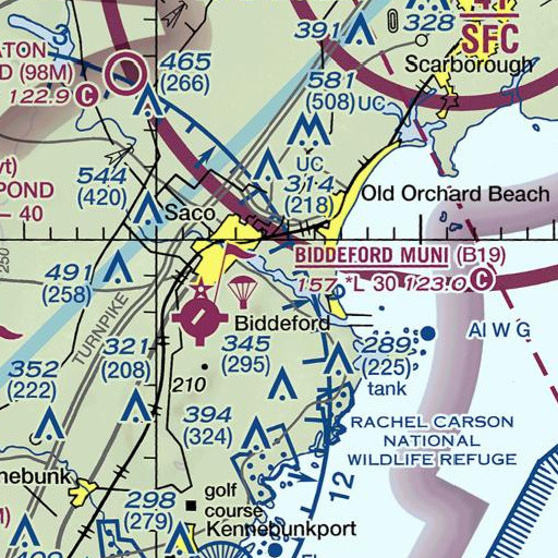 FAA VFR chart of Dungeon Brook, ME