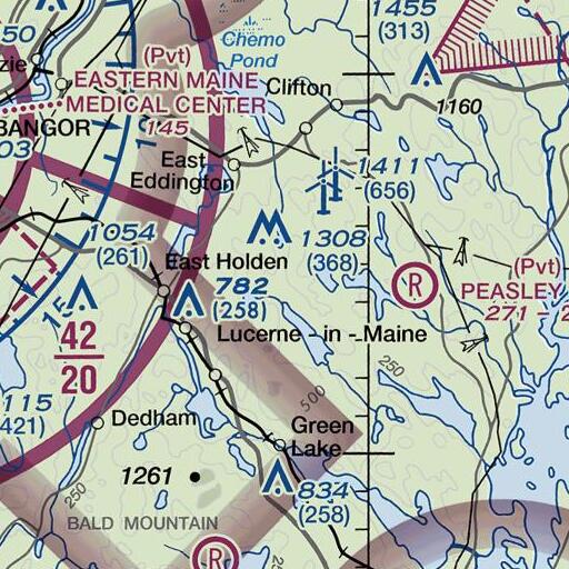 FAA VFR chart of Eagle Bluff, ME