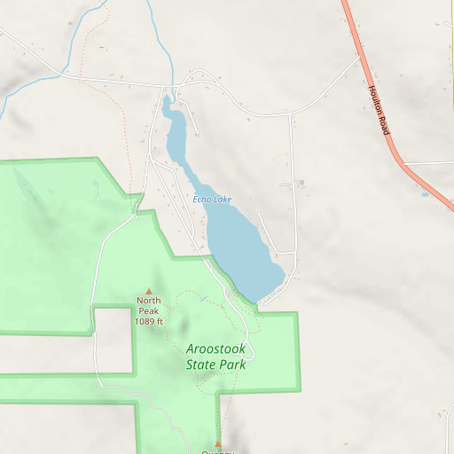 OpenStreetMap map of Echo Lake, ME