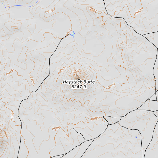 OpenTopoMap map of Haystack Butte, AZ
