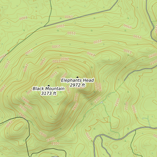 OpenTopoMap map of Elephants Head, ME