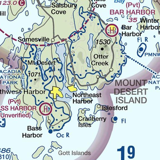 FAA VFR chart of Eliot Mountain, ME