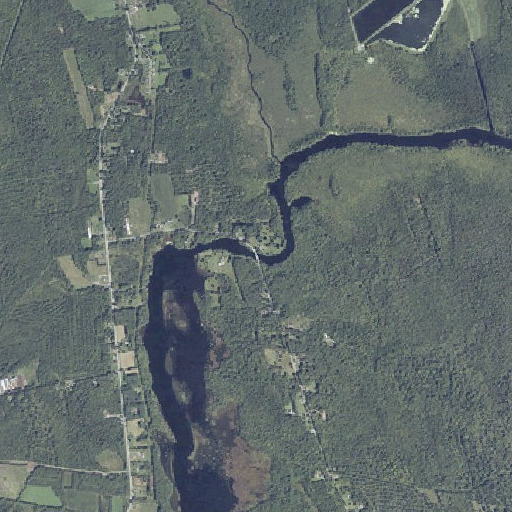 Aerial imagery of Elweir Bridge, ME