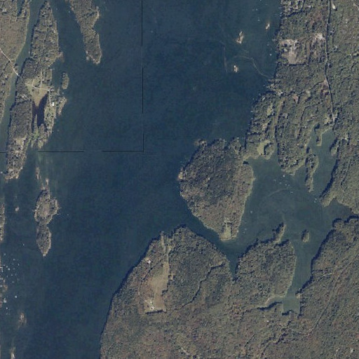 Aerial imagery of Elwell Point, ME