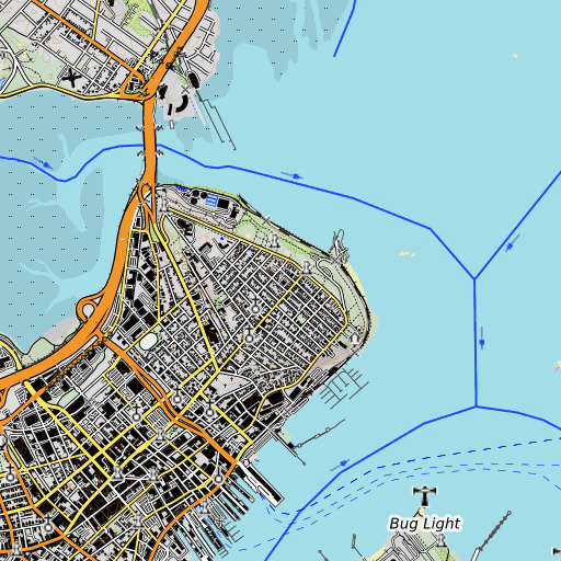 OpenTopoMap map of Emerson School, ME