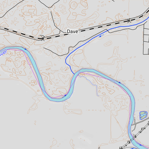OpenTopoMap map of Yellow Creek, AR