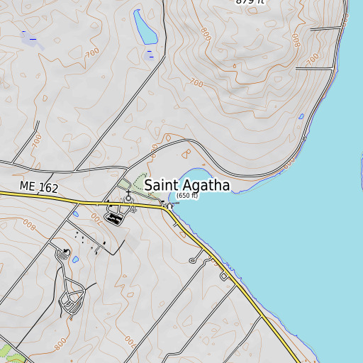 OpenTopoMap map of Factory Brook, ME
