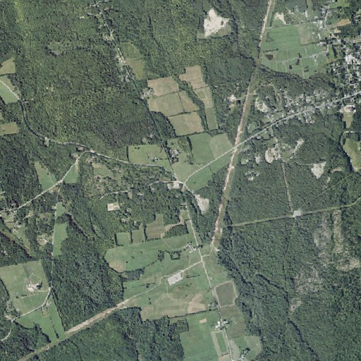 Aerial imagery of Five Corners, ME