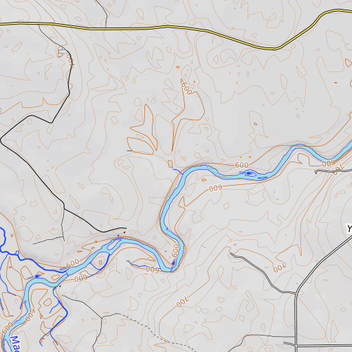 OpenTopoMap map of Fourmile Brook, ME