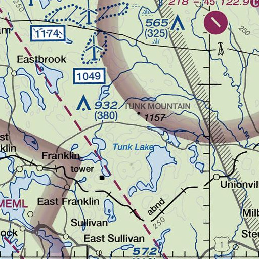 FAA VFR chart of Fox Pond, ME