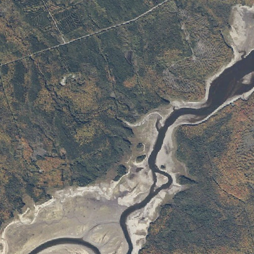 Aerial imagery of Gulliver Brook, ME