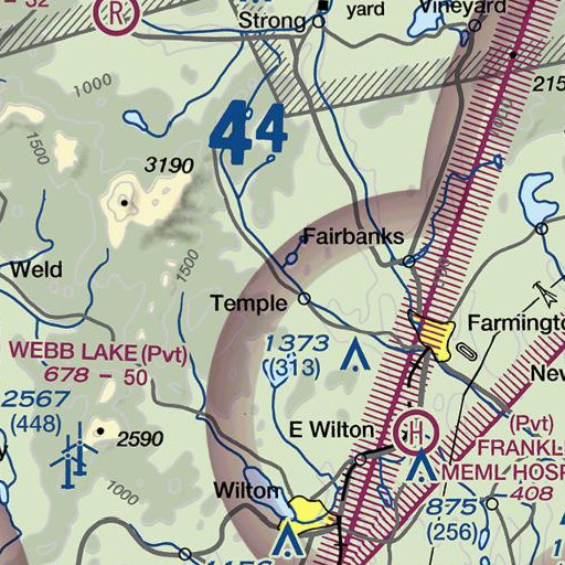 FAA VFR chart of Gus Mitchell Brook, ME