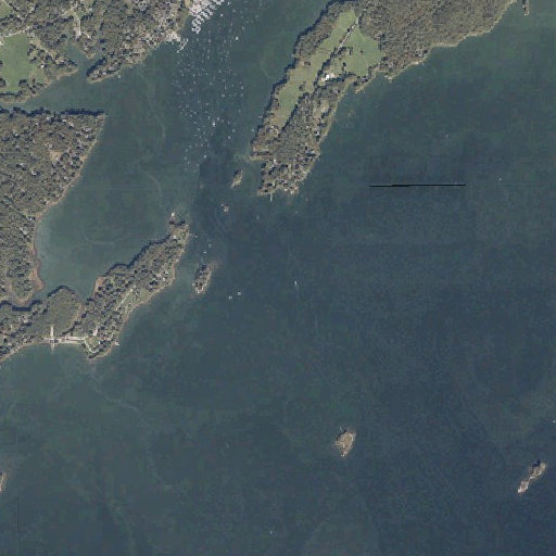 Aerial imagery of Harraseeket River, ME
