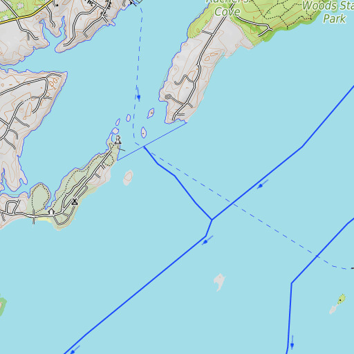 OpenTopoMap map of Harraseeket River, ME