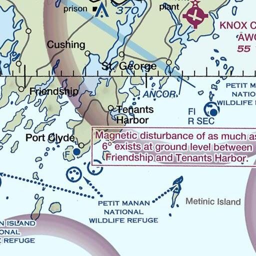 FAA VFR chart of Hart Ledge, ME
